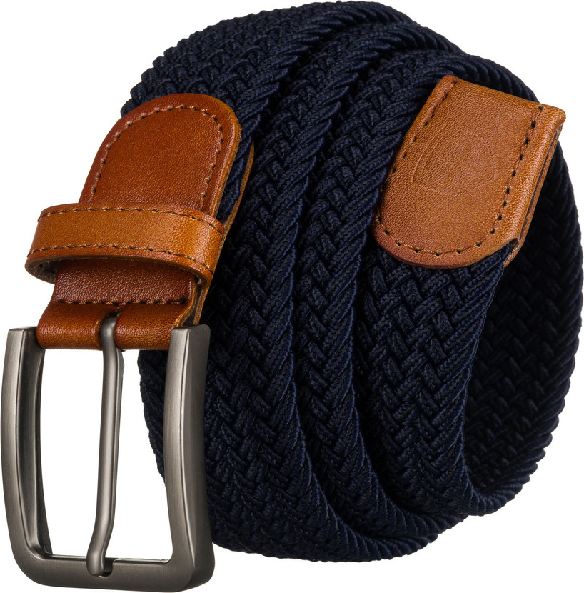 Peterson Pánsky tmavomodrý plátený opasok bez dierok PTN PAR-S-115 Veľkosť: ONE SIZE