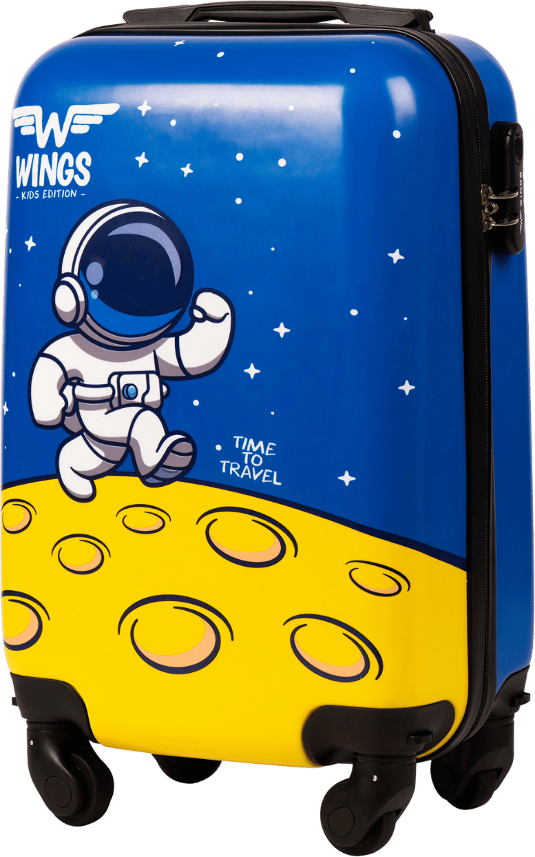 Modro-žltý detský kufor Astronaut veľ. XS KD01 JAY, BLUE ASTRONAUT XS Veľkosť: XS