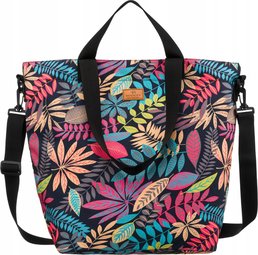 Rovicky Farebná vzorovaná textilná shopper kabelka R-TZ15605 Veľkosť: ONE SIZE