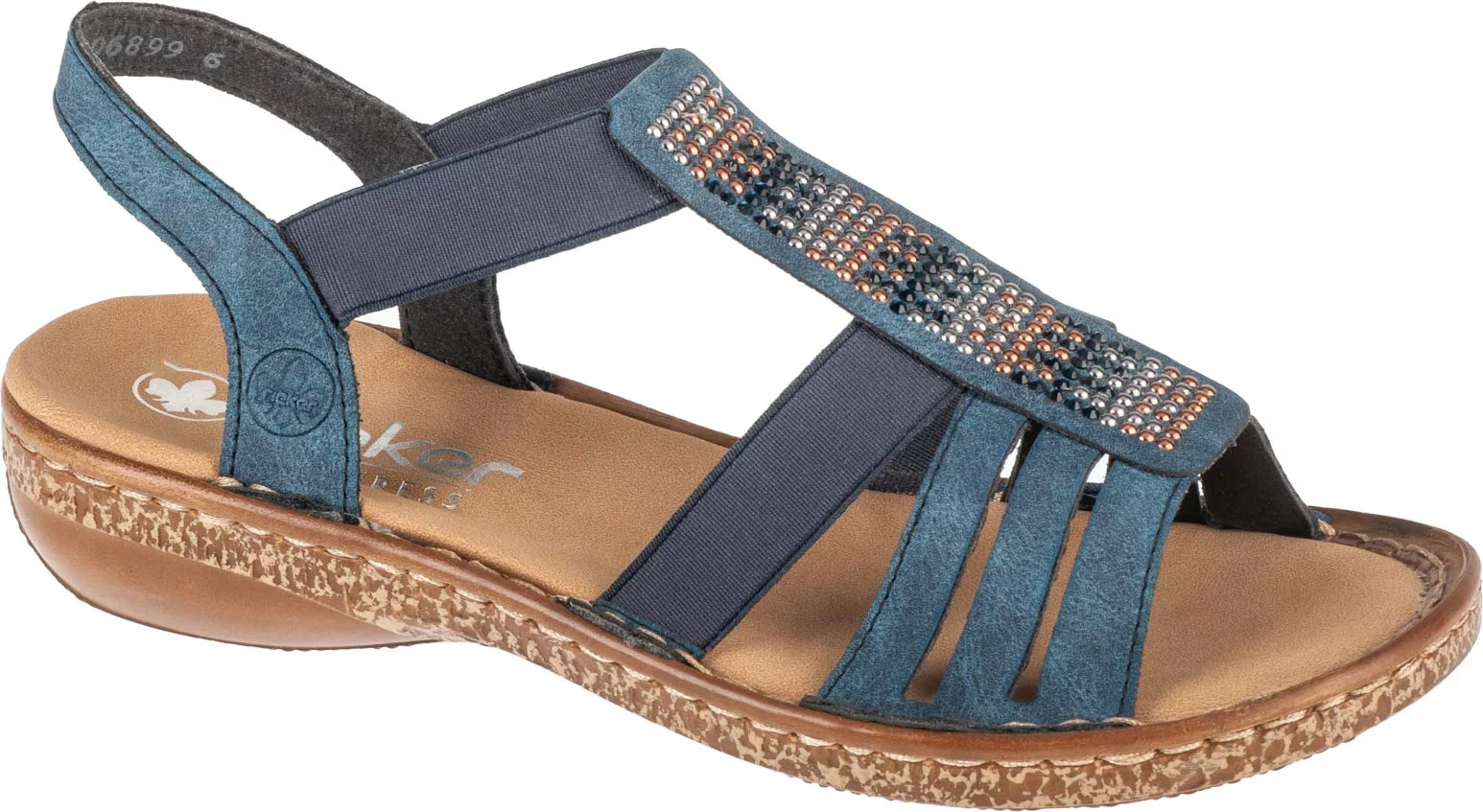 Modré dámske sandále Rieker Sandals 628G7-14 Veľkosť: 37