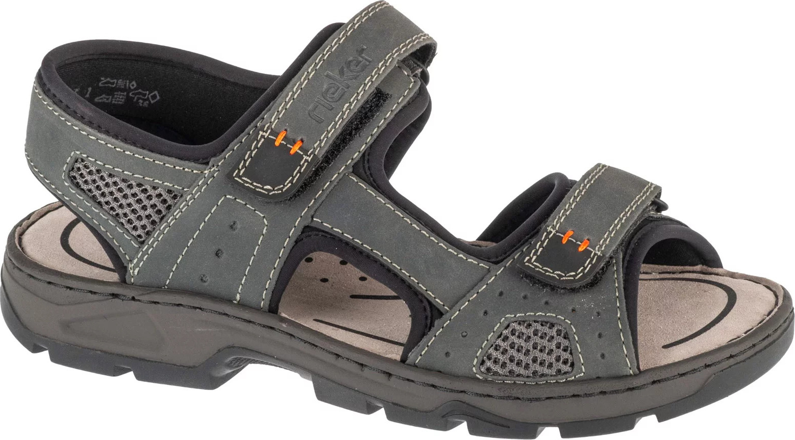 Tmavosivé pánske športové sandále Rieker Sandals 26156-47 Veľkosť: 44