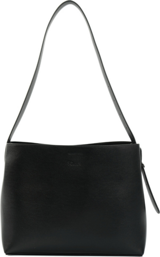 Čierna dámska kožená shopper kabelka ELLISE FL40 ELLISE BLACK 89-8560 Veľkosť: ONE SIZE