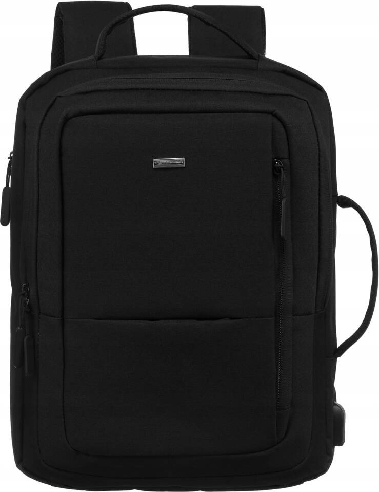 Peterson Čierny športový batoh s USB portom PTN 77706 Veľkosť: ONE SIZE