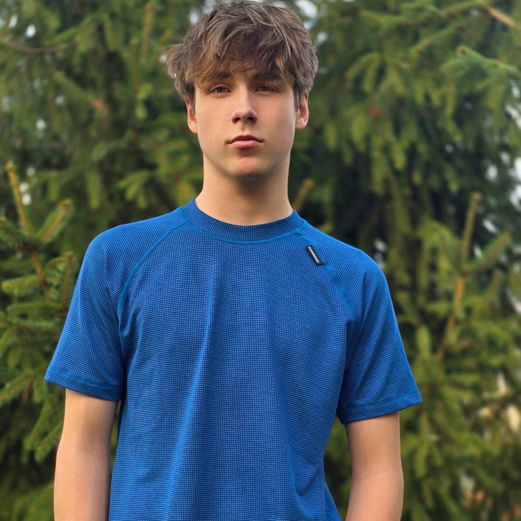 Tmavomodré pánske termo tričko s krátkym rukávom Veľkosť: 3XL