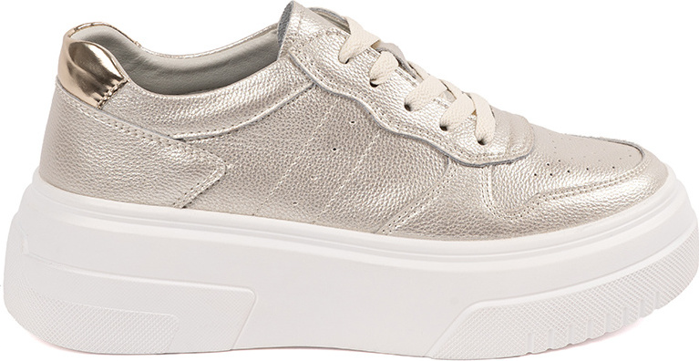 Zlaté dámske kožené sneakersy na platforme Sergio Leone SP-100LT.GO Veľkosť: 40