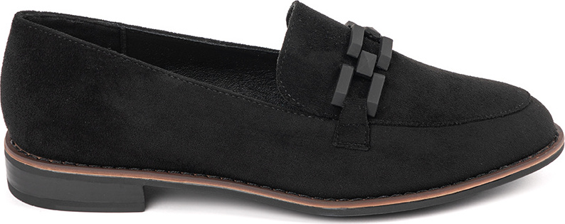 Semišové dámske čierne mokasíny s retiazkou Sergio Leone PB252B/MIC Veľkosť: 40