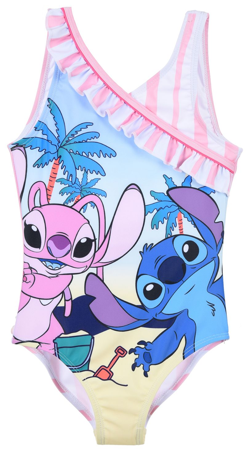 Modro-ružové dievčenské jednodielne plavky Stitch Veľkosť: 128