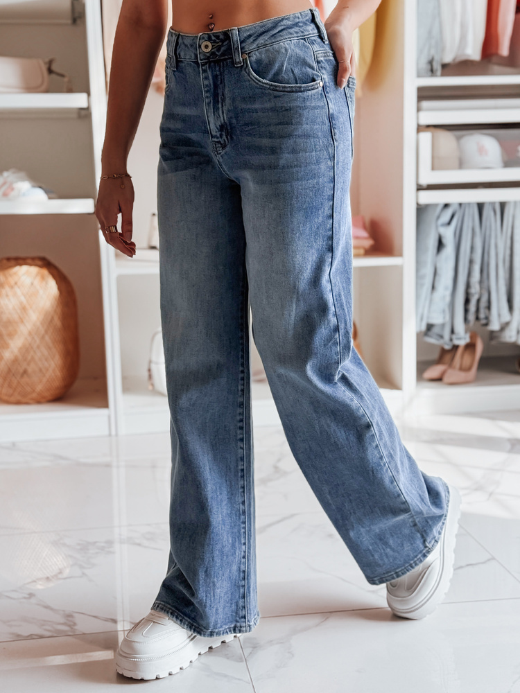 Modré dámske baggy džínsy BAGTRENDY UY2372 Veľkosť: S