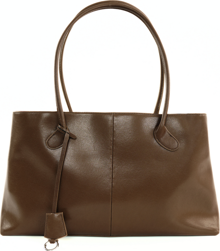 Solier Tmavohnedá dámska kožená shopper kabelka MARLEN * FL37 MARLEN DARK BROWN 89-8726 Veľkosť: ONE SIZE