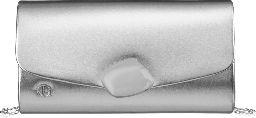 Rovicky Strieborná dámska listová kabelka s ozdobným zapínaním R-XS022 Veľkosť: ONE SIZE
