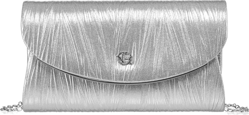 Rovicky Strieborná dámska listová kabelka s unikátnou textúrou R-XS025 Veľkosť: ONE SIZE