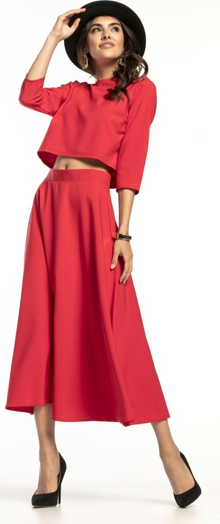 Malinová elegantná dámska blúzka s 3/4 rukávom T286 - raspberry Rozmiar: XXL