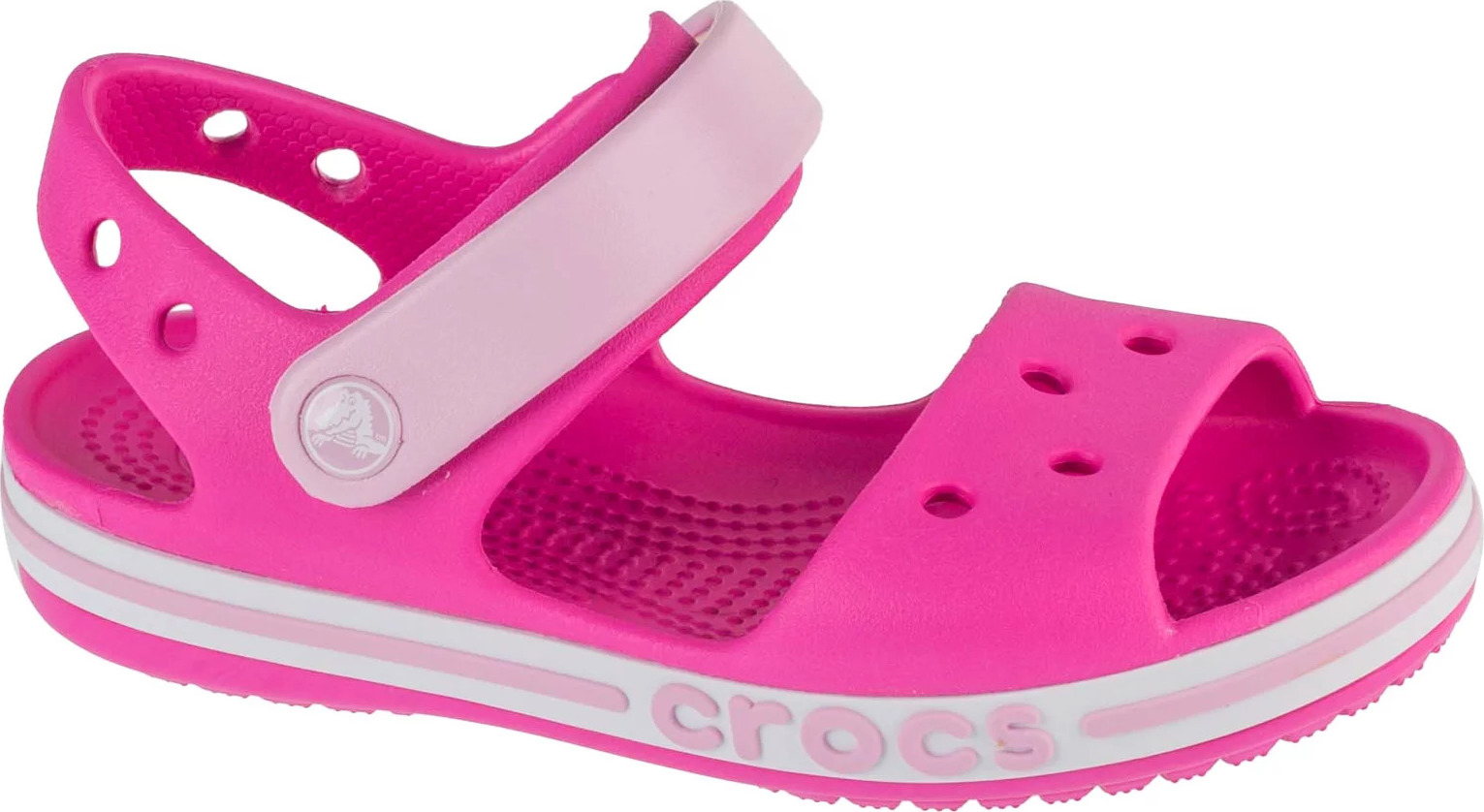 Tmavoružové detské sandále Crocs Bayaband Sandal Kids 211054-6QQ Veľkosť: 33/34