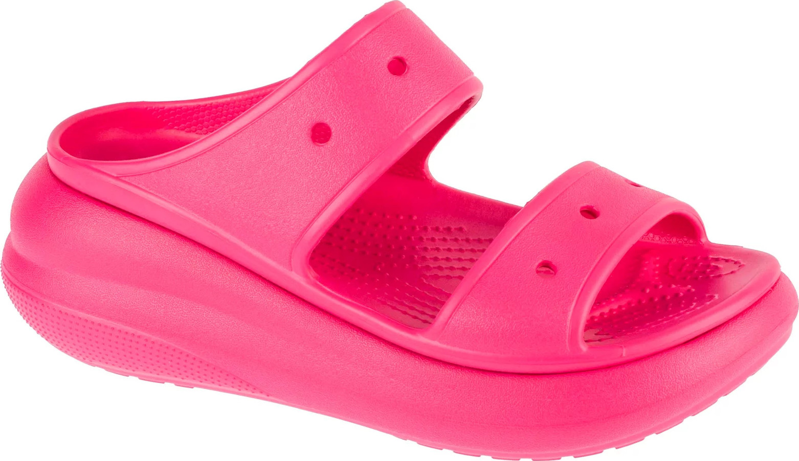 Tmavoružové dámske nazuváky na platforme Crocs Classic Crush Sandal 207670-6ZQ Veľkosť: 37/38