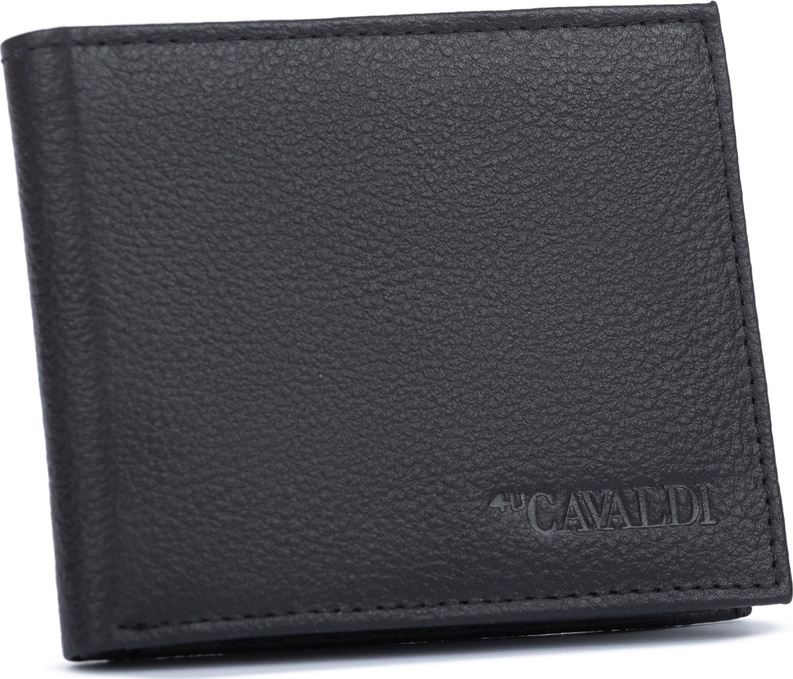 4U Cavaldi čierna malá pánska peňaženka bez zapínania B051 0035-PDM-BP Veľkosť: ONE SIZE