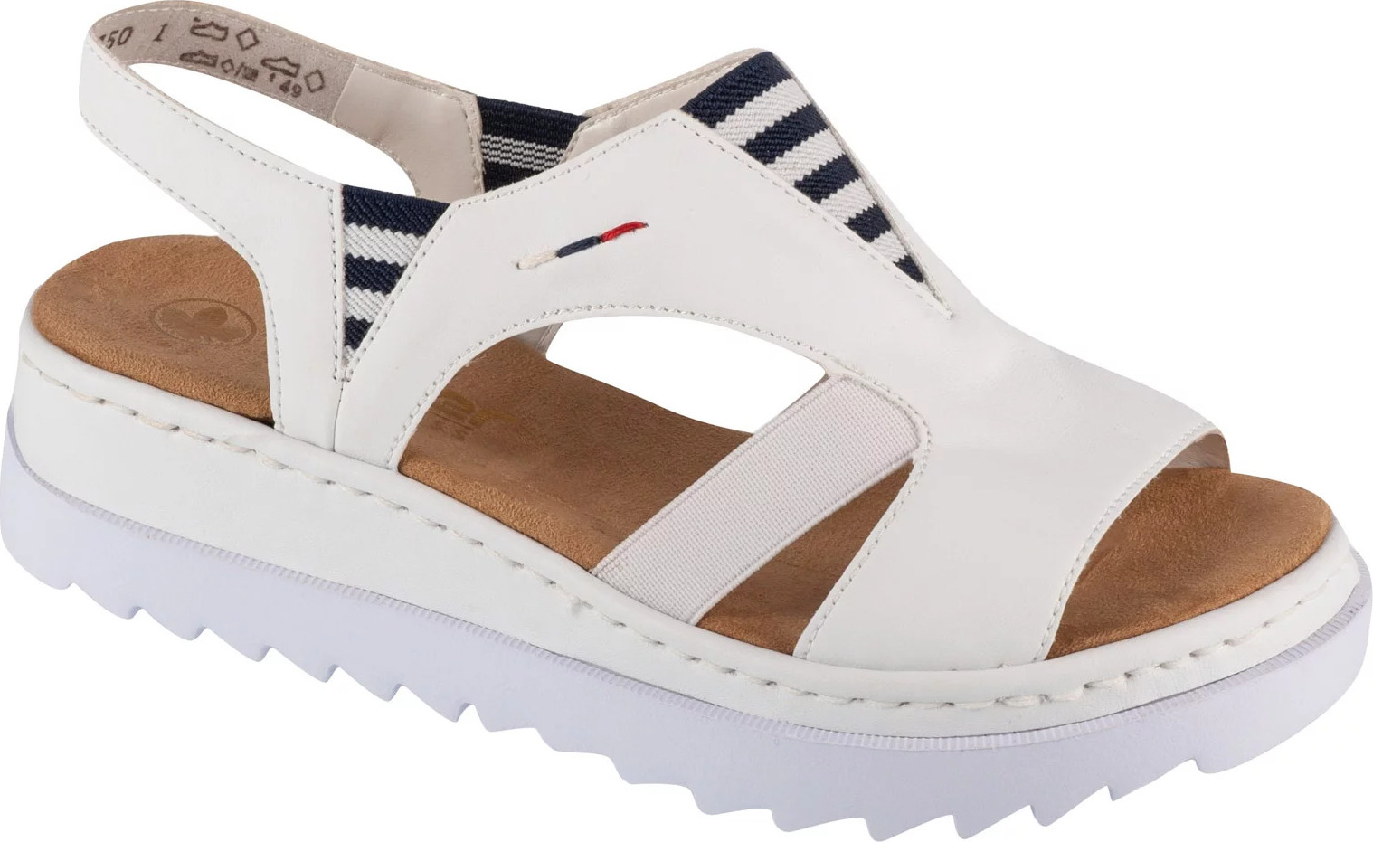 Smotanové dámske sandále Rieker Sandals na platforme V44Y5-80 Veľkosť: 38