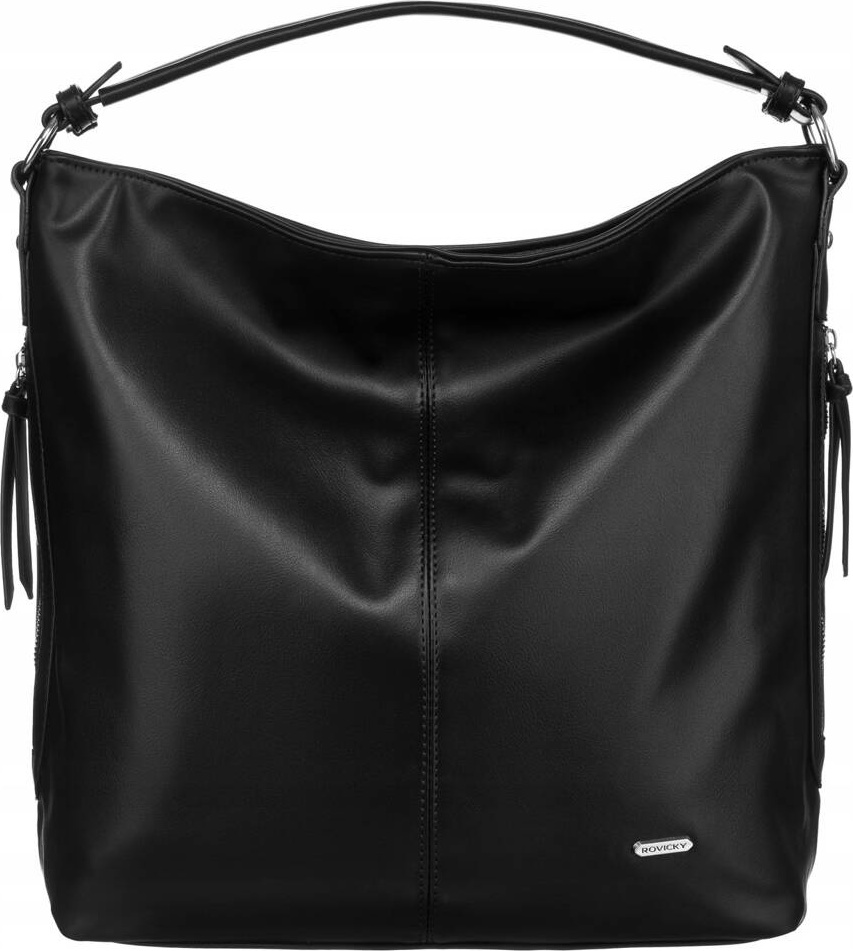 Rovicky čierna klasická shopper kabelka R-073-03 Veľkosť: ONE SIZE