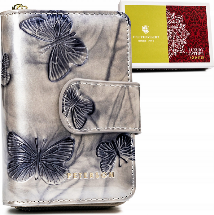 Peterson Vzorovaná dámska peňaženka - strieborno-modrá Y579 [DH] PTN 425214-BF Veľkosť: ONE SIZE