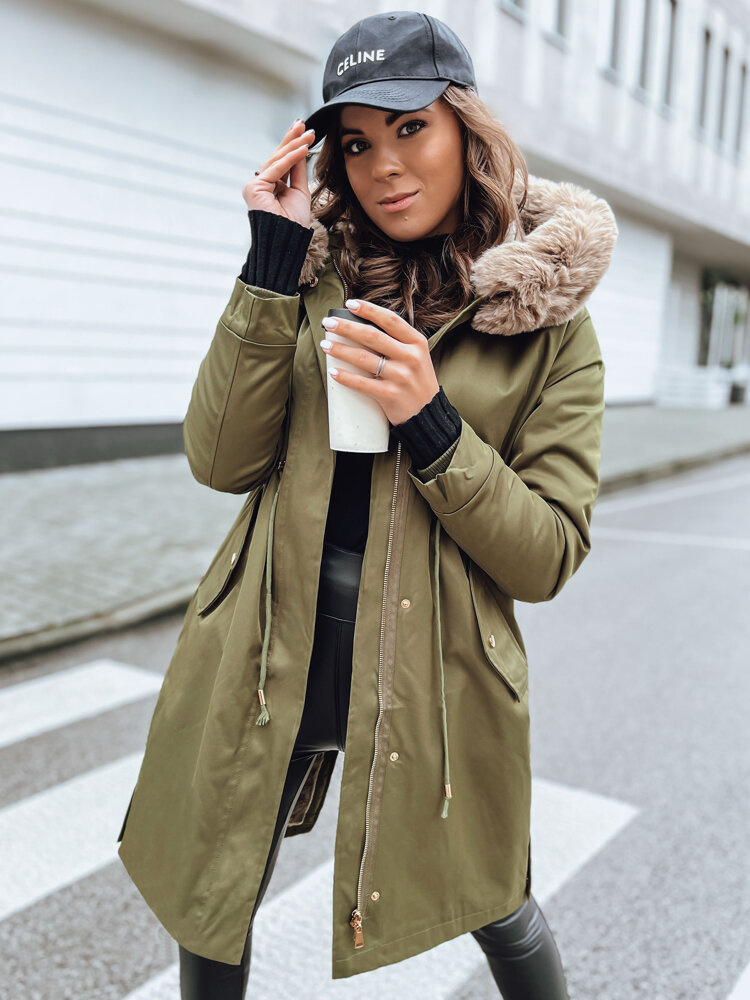 Khaki dlhá vyteplená parka NADER TY4031 Veľkosť: XL