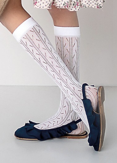 Dievčenské podkolienky Knittex DR 2306 Mabel Veľkosť: ONE SIZE, Barva: biela