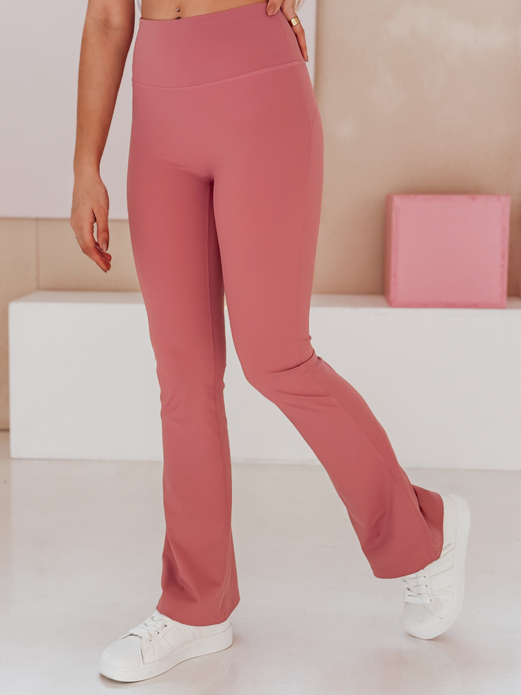 Ružové dámske zvonové legíny FARAFII UY2613 Veľkosť: S