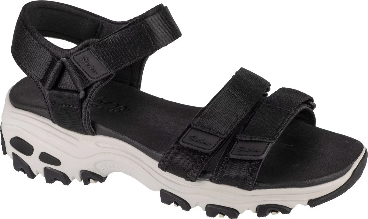 Čierne dámske sandále Skechers D'Lites - Fresh Catch 31514-BLK Veľkosť: 36