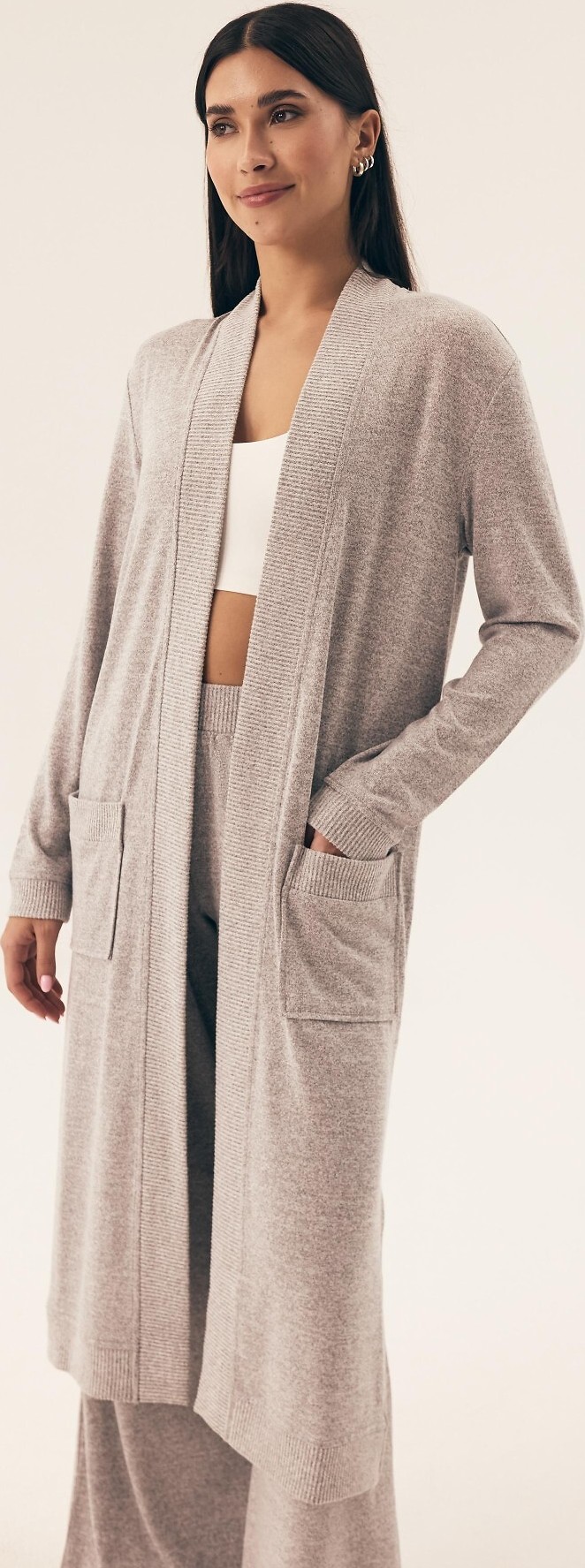 Henderson Ladies Dámsky dlhý svetlosivý župan s viskózou Fudge 41948 Fudge S-XL Veľkosť: S, Barva: svetlosivá