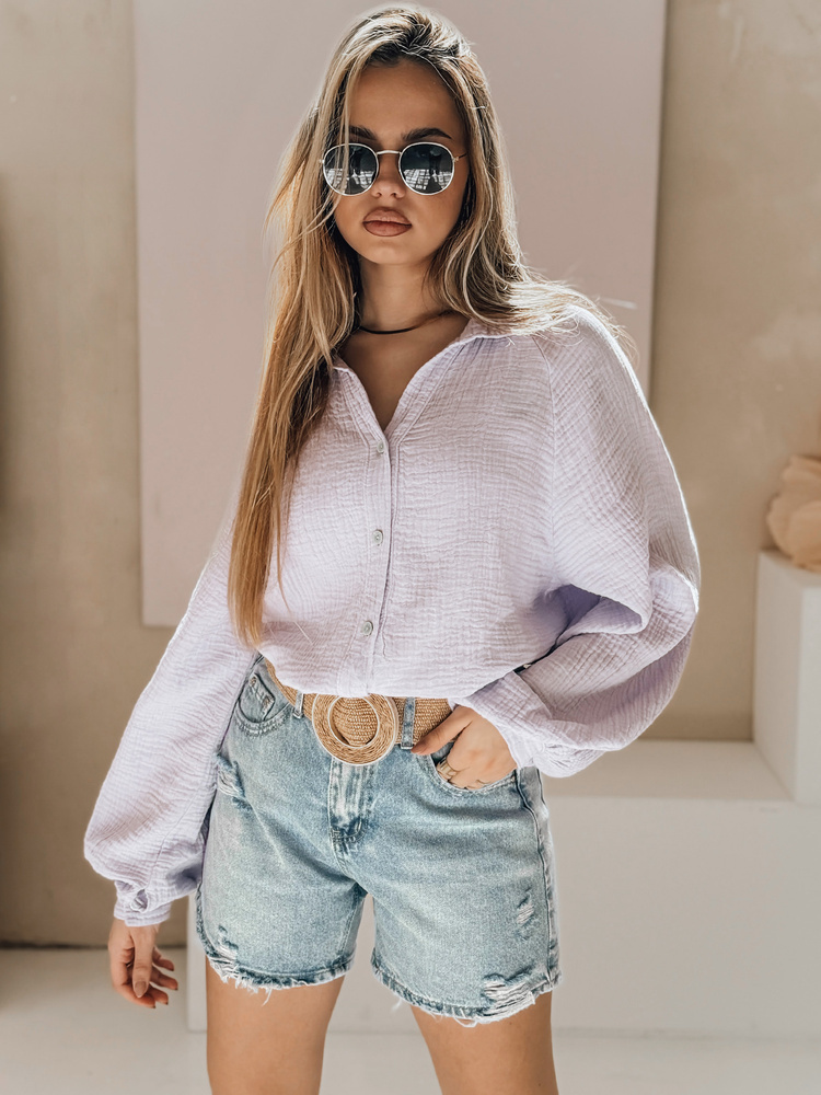 Modré dámske džínsové šortky s opaskom HOT SUMMER SY0485 Veľkosť: S