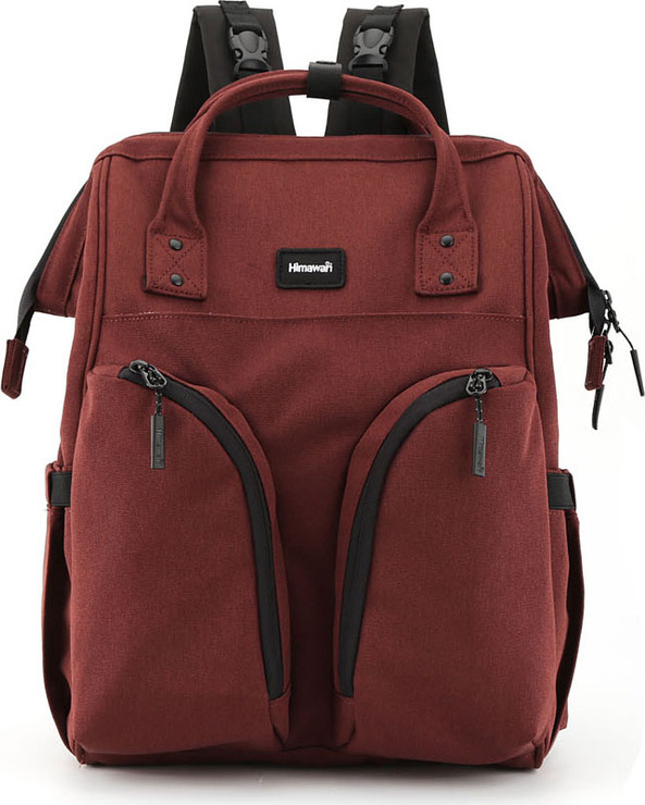 Himawari Vínový priestranný dámsky batoh z polyesteru 1208 Veľkosť: ONE SIZE