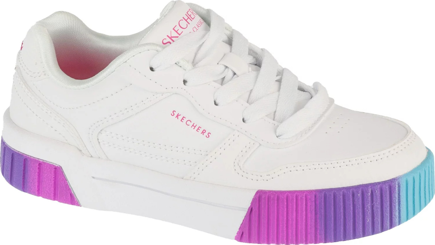 Biele štýlové tenisky s farebnými detailmi Skechers Jade 310890L-WMN Veľkosť: 29