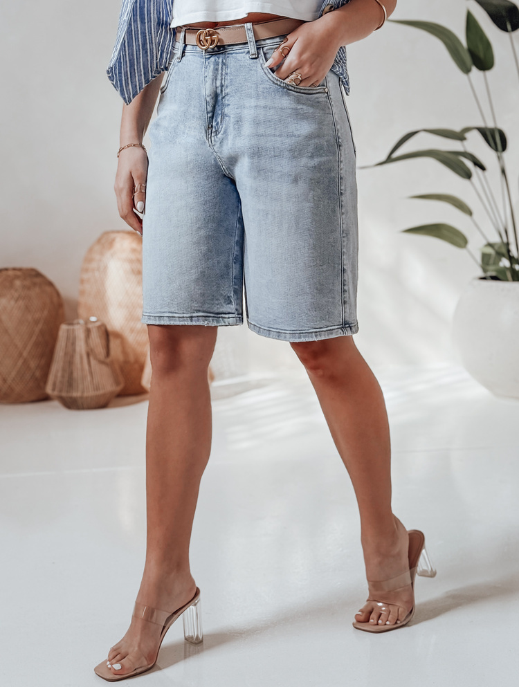 Dámske svetlomodré džínsové kraťase ku kolenám JEANZDAY SY0480 Veľkosť: XS