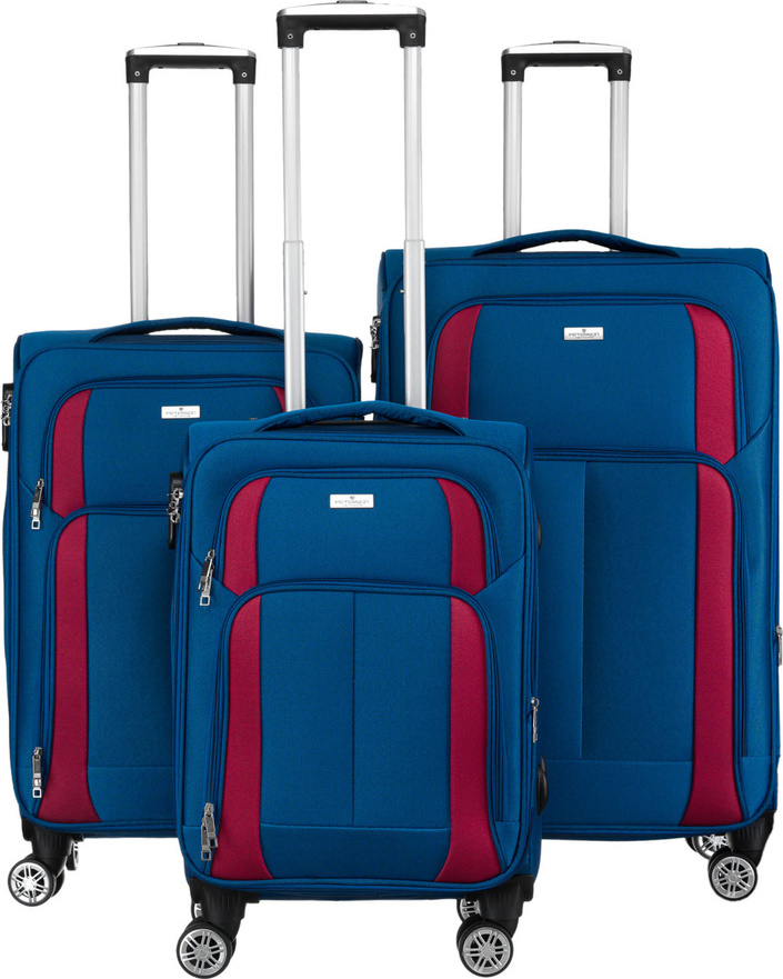 Peterson Modrá sada cestovných kufrov PTN 5209-SET BLUE-BU Veľkosť: Sada kufrov