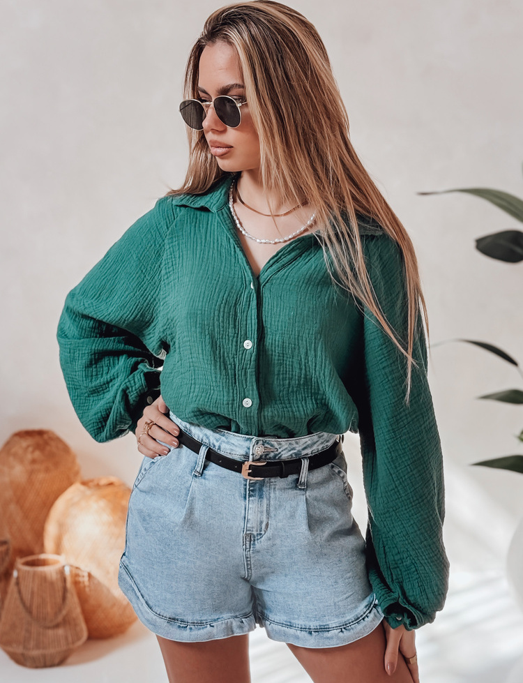 Dámske modré džínsové kraťasy SHORT LOVER s opaskom SY0468 Veľkosť: M