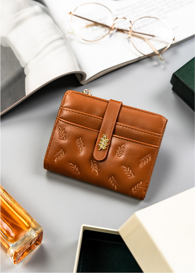 4U Cavaldi Hnedá štýlová stredná peňaženka so vzorom M737 2303C Veľkosť: ONE SIZE