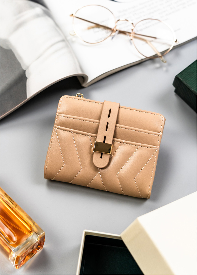 4U Cavaldi Béžová prešívaná peňaženka M721 2303A Veľkosť: ONE SIZE