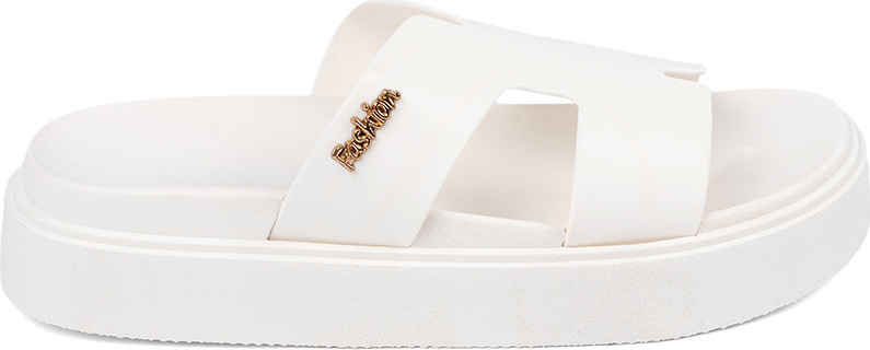 Biele dámske nazúvaky na platforme CK326P-W Veľkosť: 38