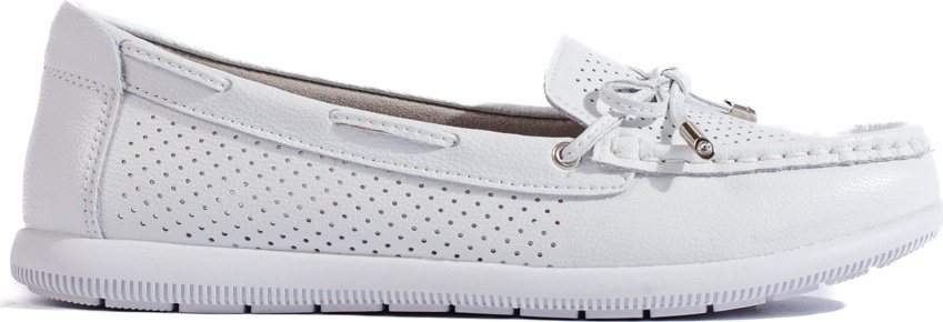 Biele kožené mokasíny GD-FT-98W Veľkosť: 36