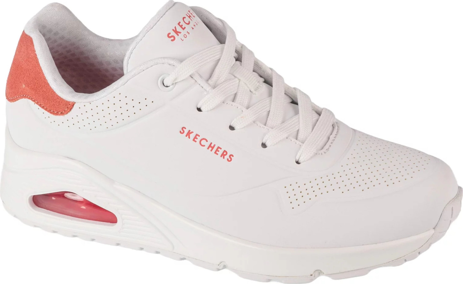 Biele dámske tenisky Skechers Uno - Pop Back 177092-WCRL Veľkosť: 36
