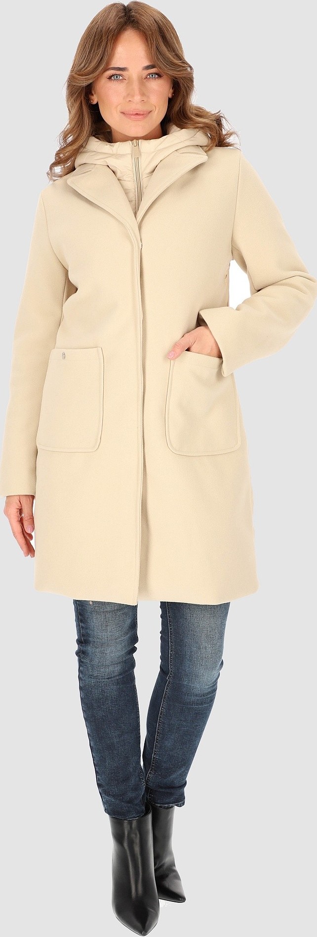 Béžová dámska zateplená fleecová bunda BLH 234040 F - Beige Veľkosť: S