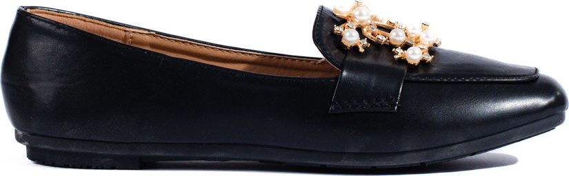 Čierne dámske mokasíny so zlatou ozdobou GO-82B Veľkosť: 36