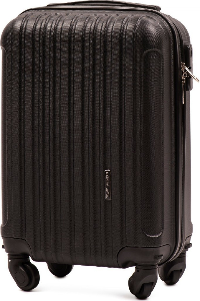 Čierny škrupinový cestovný kufor FLAMINGO veľ. S 2011, Cabin suitcase Wings S, Black Veľkosť: S