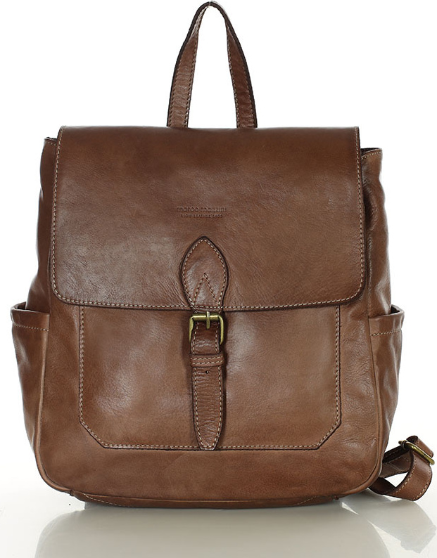 MARCO MAZZINI Hnedý batoh s vreckami (v224b) Veľkosť: ONE SIZE