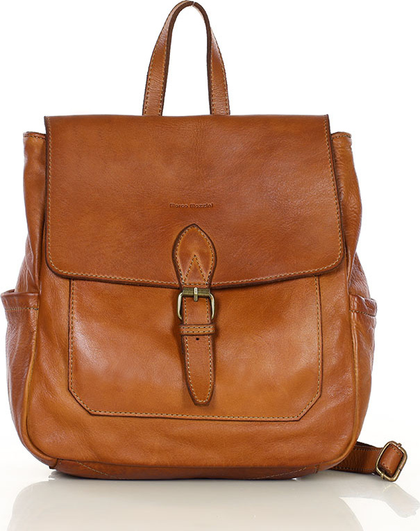 MARCO MAZZINI Svetlohnedý batoh s vreckami (v224a) Veľkosť: ONE SIZE