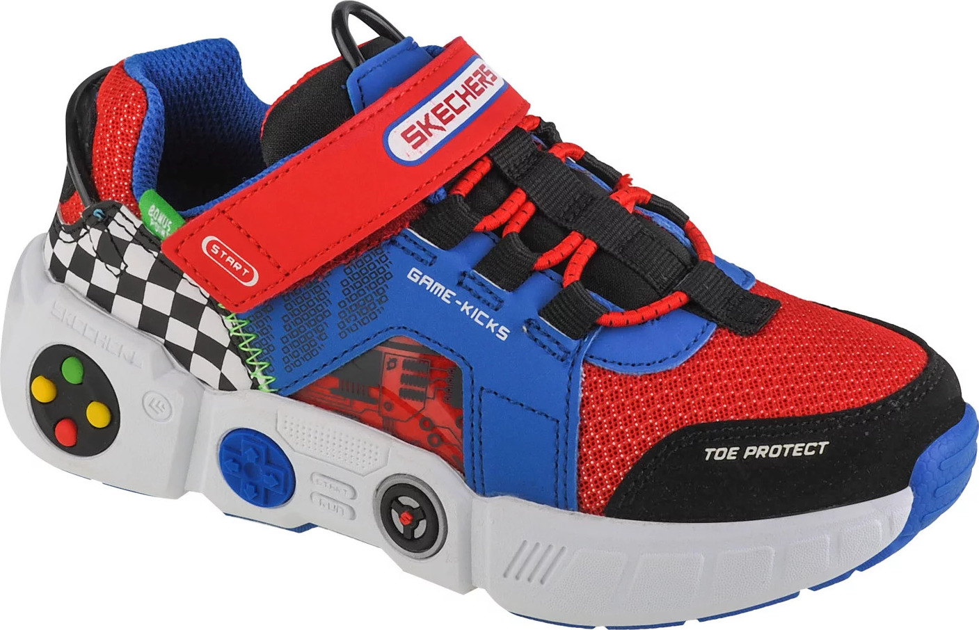 Farebné chlapčenské tenisky Skechers Gametronix 402260L-BLMT Veľkosť: 32