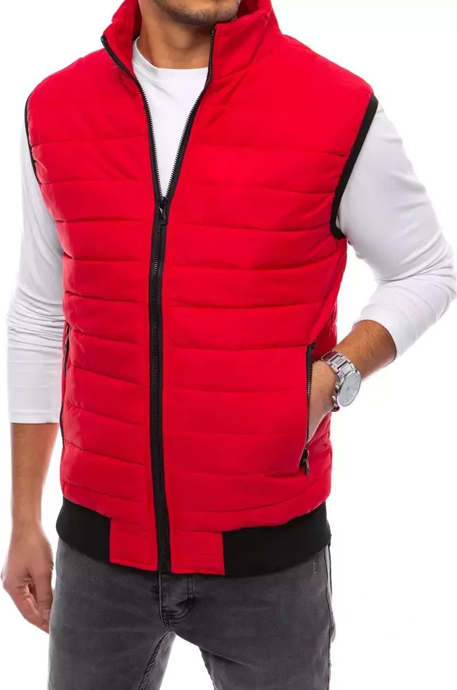 Červená prešívaná vesta TX4015 Veľkosť: 2XL