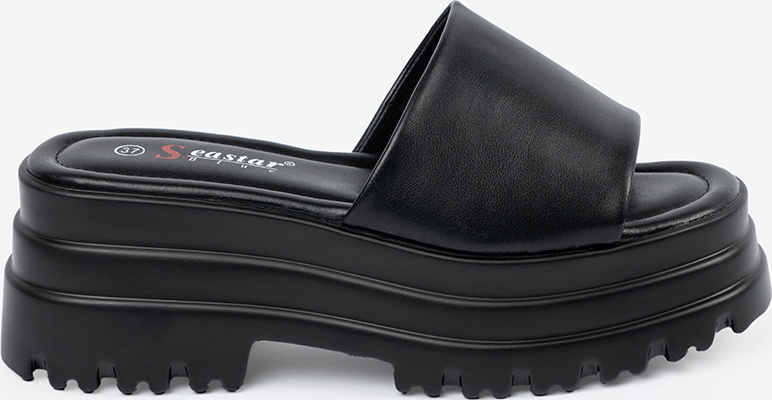 Čierne dámske nazuváky na platforme JH536P-B Veľkosť: 38