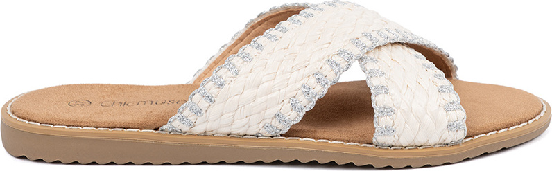 Biele dámske pletené nazuváky na plochej podrážke JB1949W Veľkosť: 36