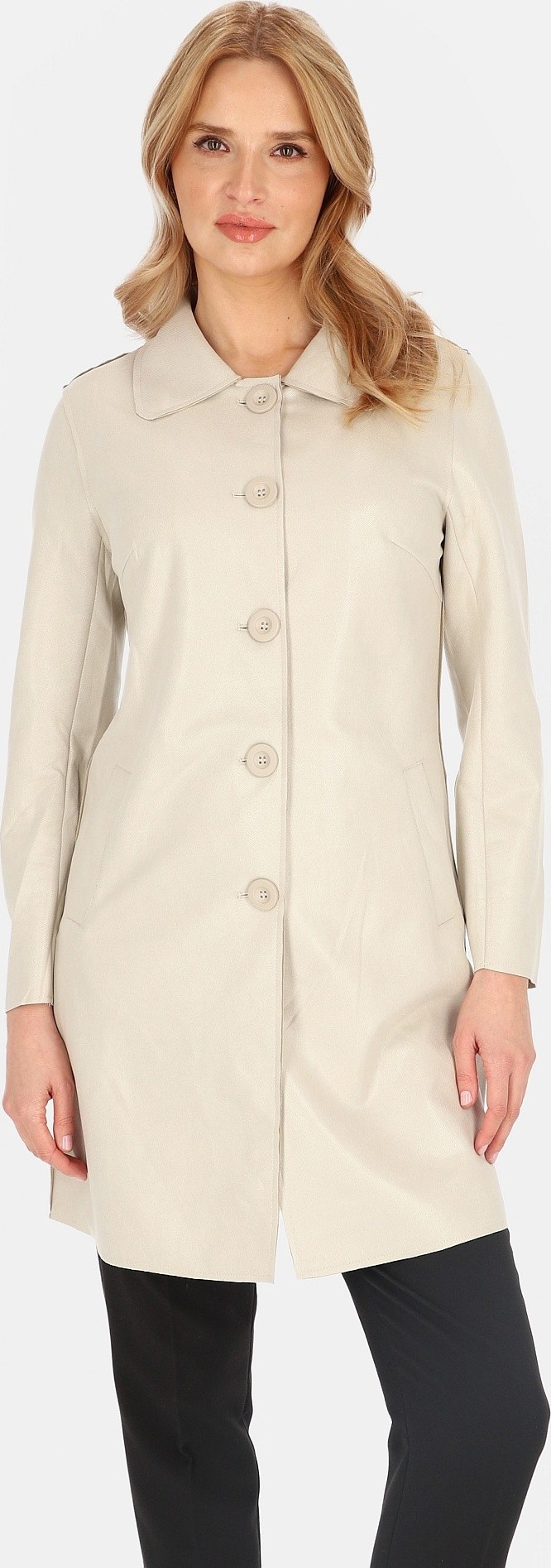 Svetlosivý dámsky ľahký prechodový kabát BLE 252675 F - Grey Veľkosť: M