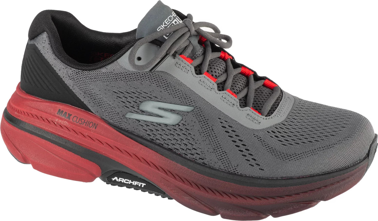 Sivé pánske športové tenisky Skechers Max Cushioning Arch Fit 2.0 - Immense Cruiser 220581-CCRD Veľkosť: 42