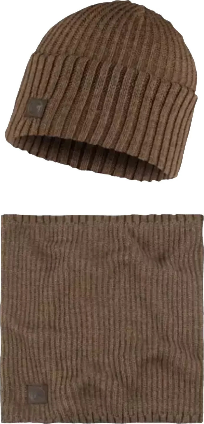 Svetlohnedá čiapka Buff Gift Pack Set Beanie and Neckwarmer 1323496511000 Veľkosť: ONE SIZE